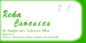 reka csocsics business card