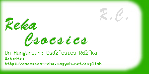 reka csocsics business card